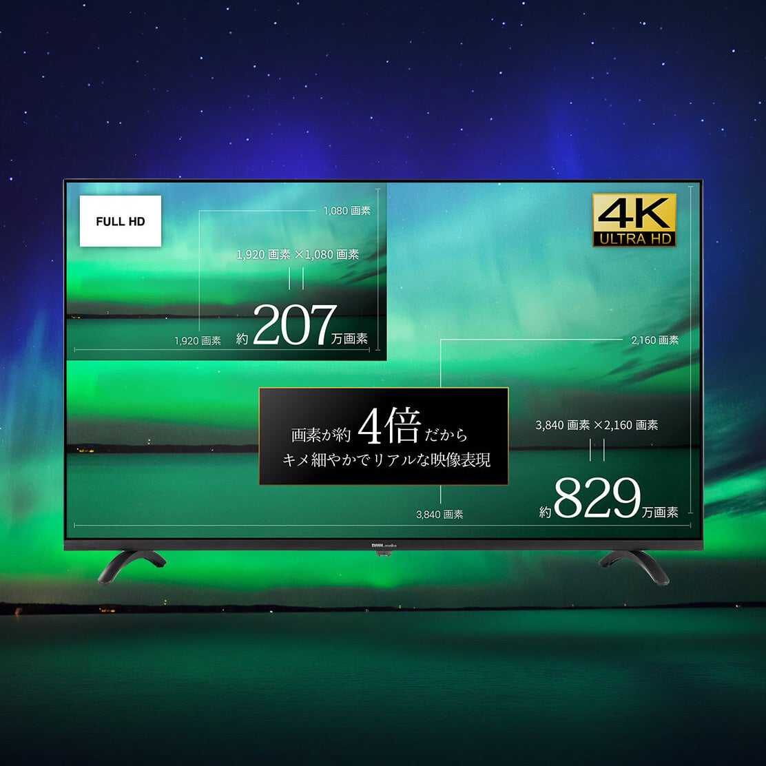 DMM.com、ナローベゼルと高コントラストVAパネルを採用した43インチ4Kディスプレイを発売｜DKS-4K43DG7の主な特長