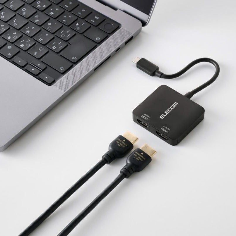 エレコム、最大3画面表示に対応するUSB Type-C用HDMI映像変換アダプターを発売｜AD-C2HDMIBKの製品仕様と価格
