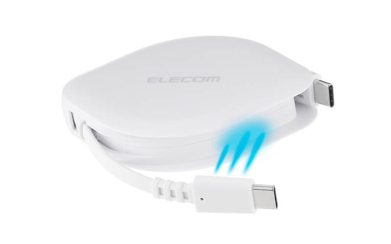 エレコム、必要な長さに調節できるスリムな巻き取り式USB Type-Cケーブル2タイプを発売｜取扱サイト
