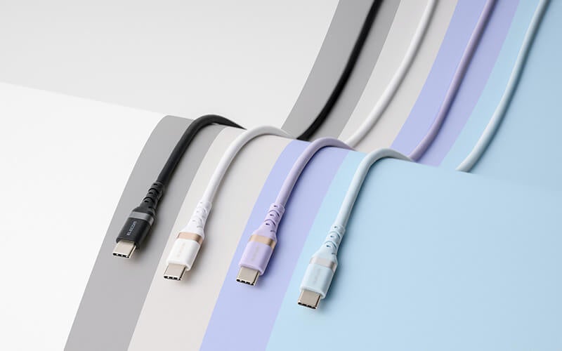 エレコム、手触りがよく絡みにくいシリコン素材を採用したUSB Power Delivery EPR 240W対応のUSB Type-Cケーブルを8月下旬に発売｜シリコン素材の採用による優れた取り回しと4色のカラー展開