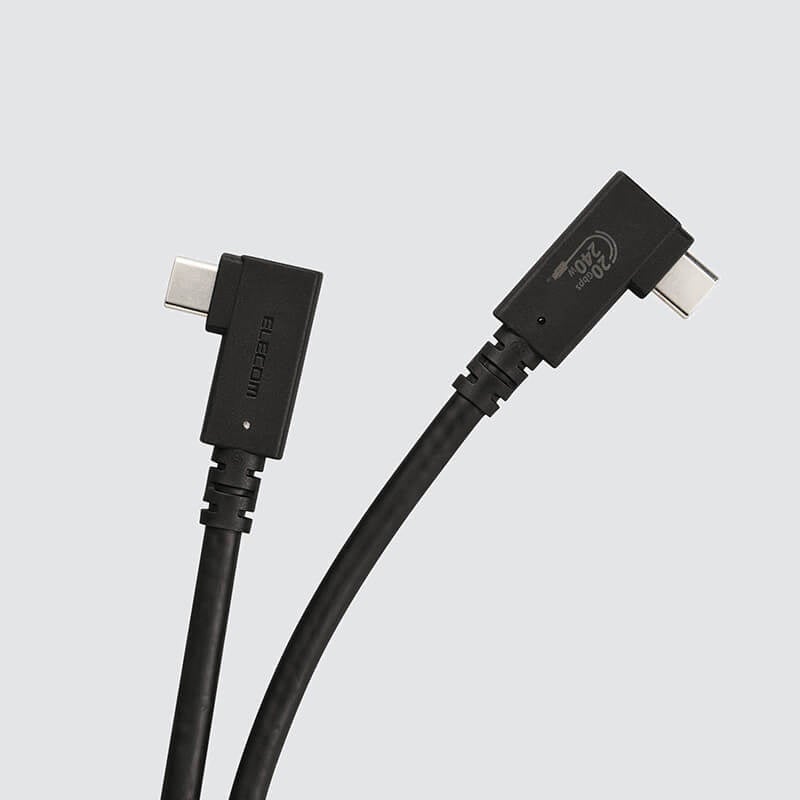 エレコム、やわらかケーブルと両端L字コネクターを採用したUSB Type-Cケーブル2モデルを発売｜飛び出しの少ない両端L字コネクターとやわらか仕様を採用