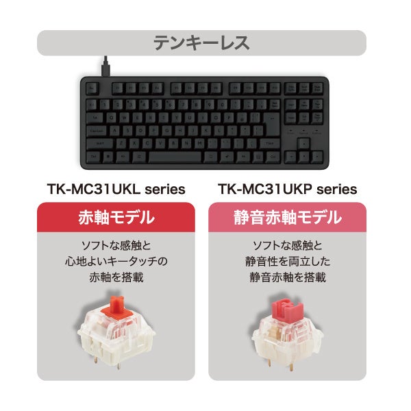 エレコム、軽やかな打鍵感を実現したメカニカルキーボード「Leggero」4機種を10月上旬より発売 - 画像4