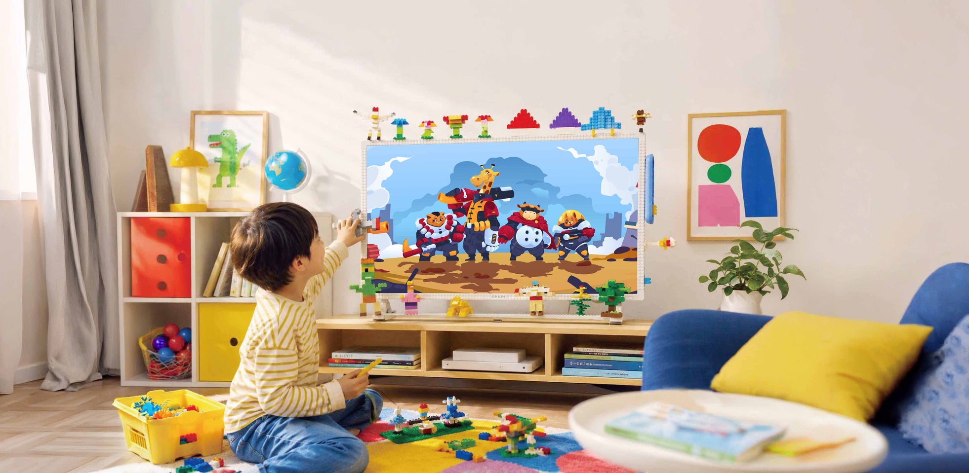 ドウシシャ、ブロックでデコレーションできる32v型チューナーレステレビ「ORION DECORA Style TV」を発売｜主なスペックと商品概要（2枚目）