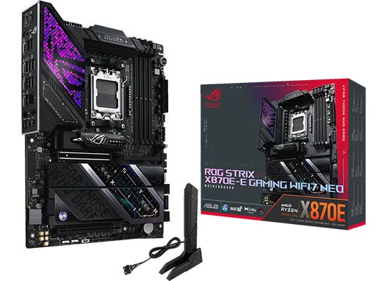 CFD販売、ASUS製の最新AMD Ryzen対応マザーボード3製品と液晶搭載簡易水冷CPUクーラー2製品を発売｜ホワイトカラーモデルROG STRIX X870E-A GAMING WIFI7 NEO