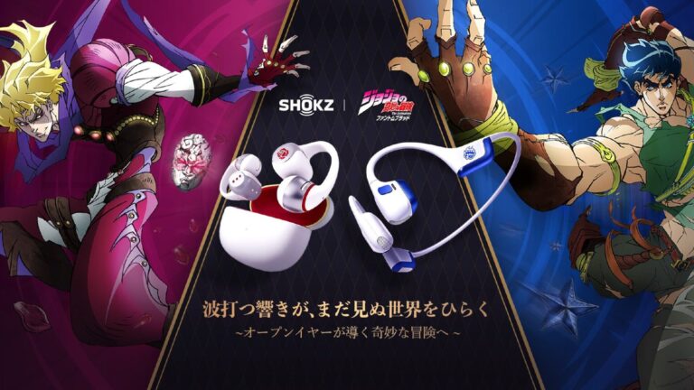 フォーカルポイント、アニメ『ジョジョの奇妙な冒険』とShokzがコラボしたオープンイヤー型イヤホン2機種を国内発売