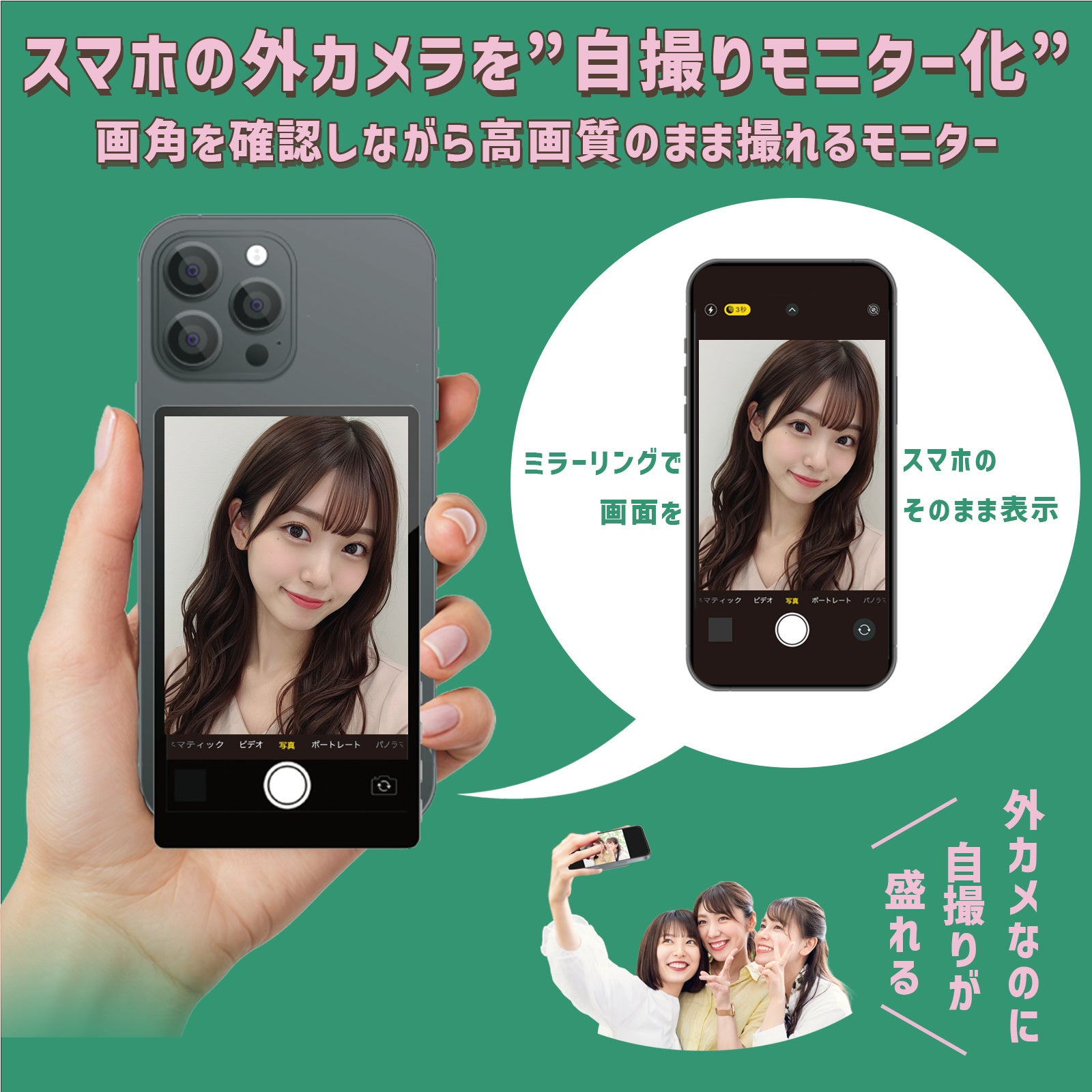 慶洋エンジニアリング、3色ライトとタッチパネルを備えた自撮りモニター「Camee＋」を発売｜Camee＋の主なスペック（8枚目）