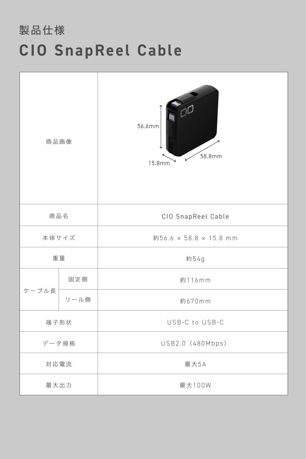 株式会社CIO、3つのコードリール式USB-Cケーブルをまとめる「CIO ケルベロス」を発売|設置方法と同時発売の単体ケーブルについて(13枚目)