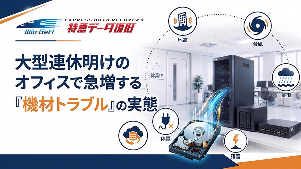 株式会社リプラス、シルバーウィーク明けの機材トラブルに向けた「データ復旧緊急相談窓口」を開設|連休明けのオフィスで急増する機材トラブルの背景