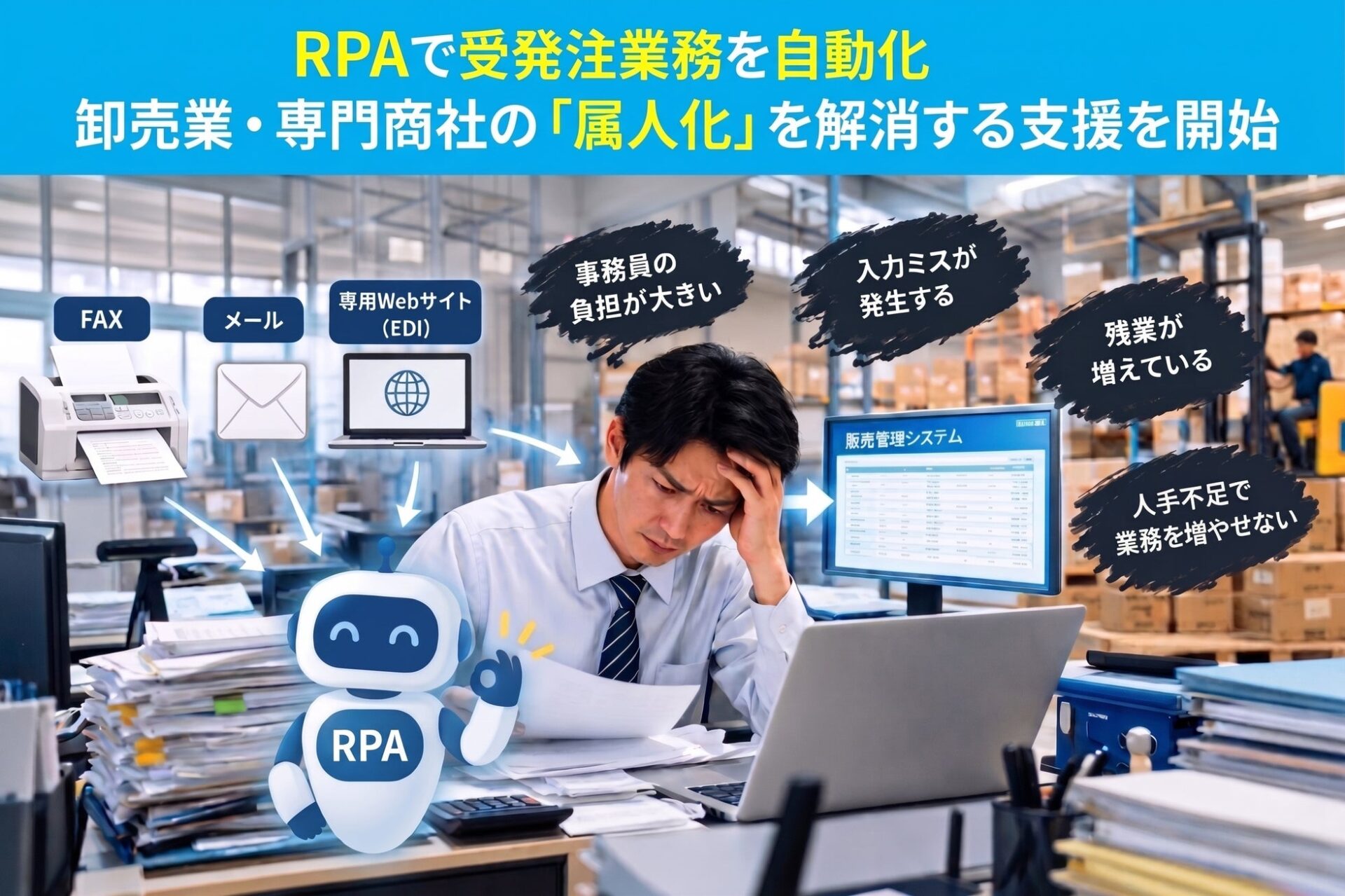 株式会社リプラス、卸売業・専門商社の受発注業務を自動化する「Good Hands-RPA」支援サービスを提供開始