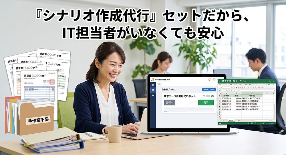 株式会社リプラス、PDF特化のRPAサービス『Good Hands-RPA』新プランを提供開始｜想定される導入効果と対象となる課題