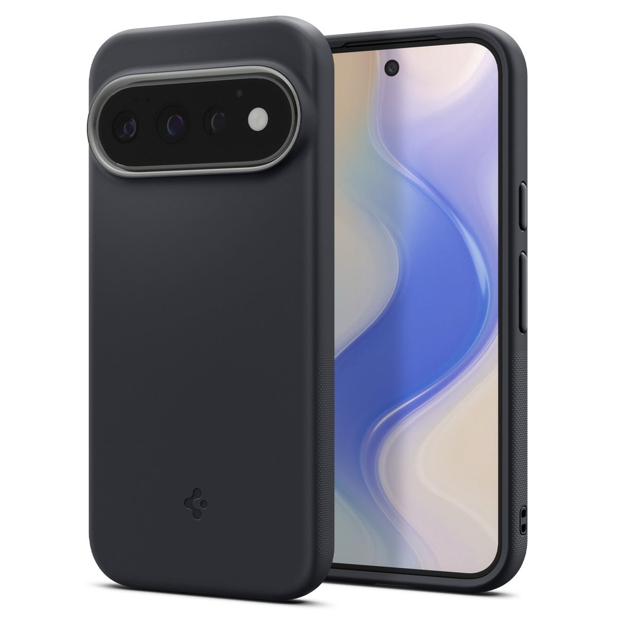 カメラ周りにアクセントカラーを配したツートンカラーのスマートフォンケース