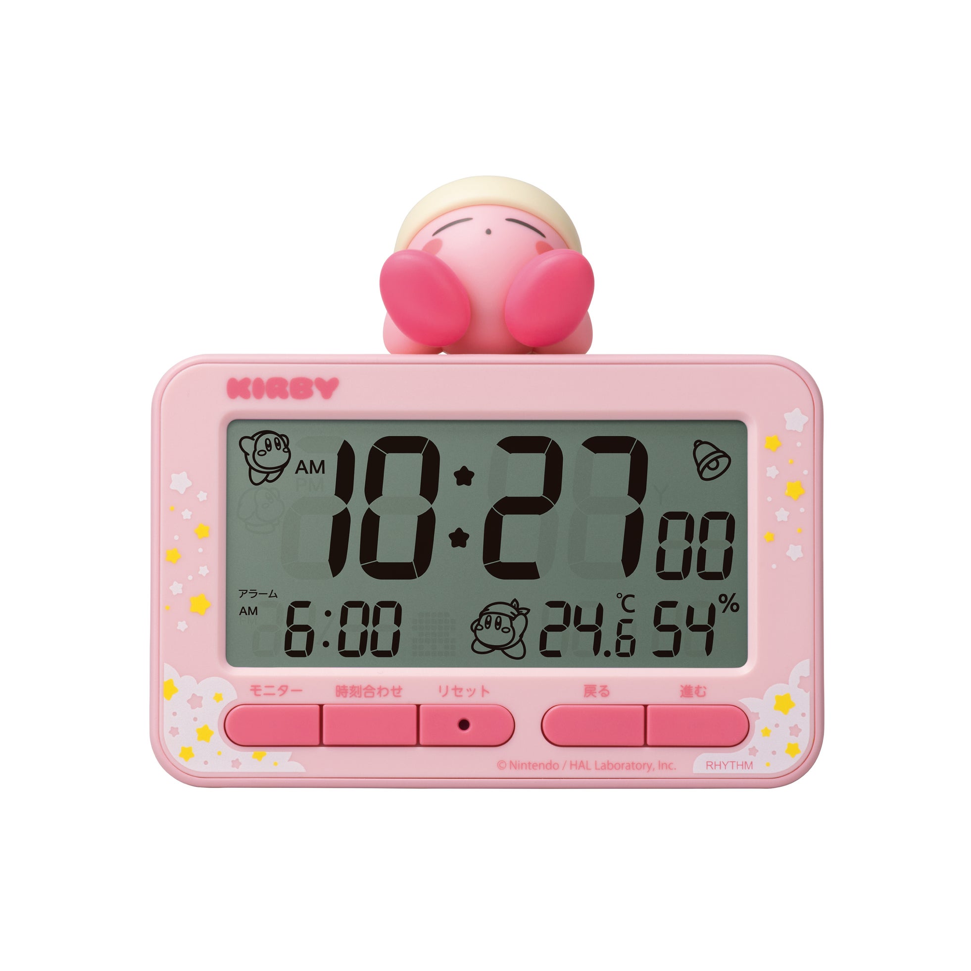 リズム、すやすや眠るカービィのフィギュア付きデジタルめざまし時計を発売｜星のカービィデジタルめざまし時計の概要（3枚目）