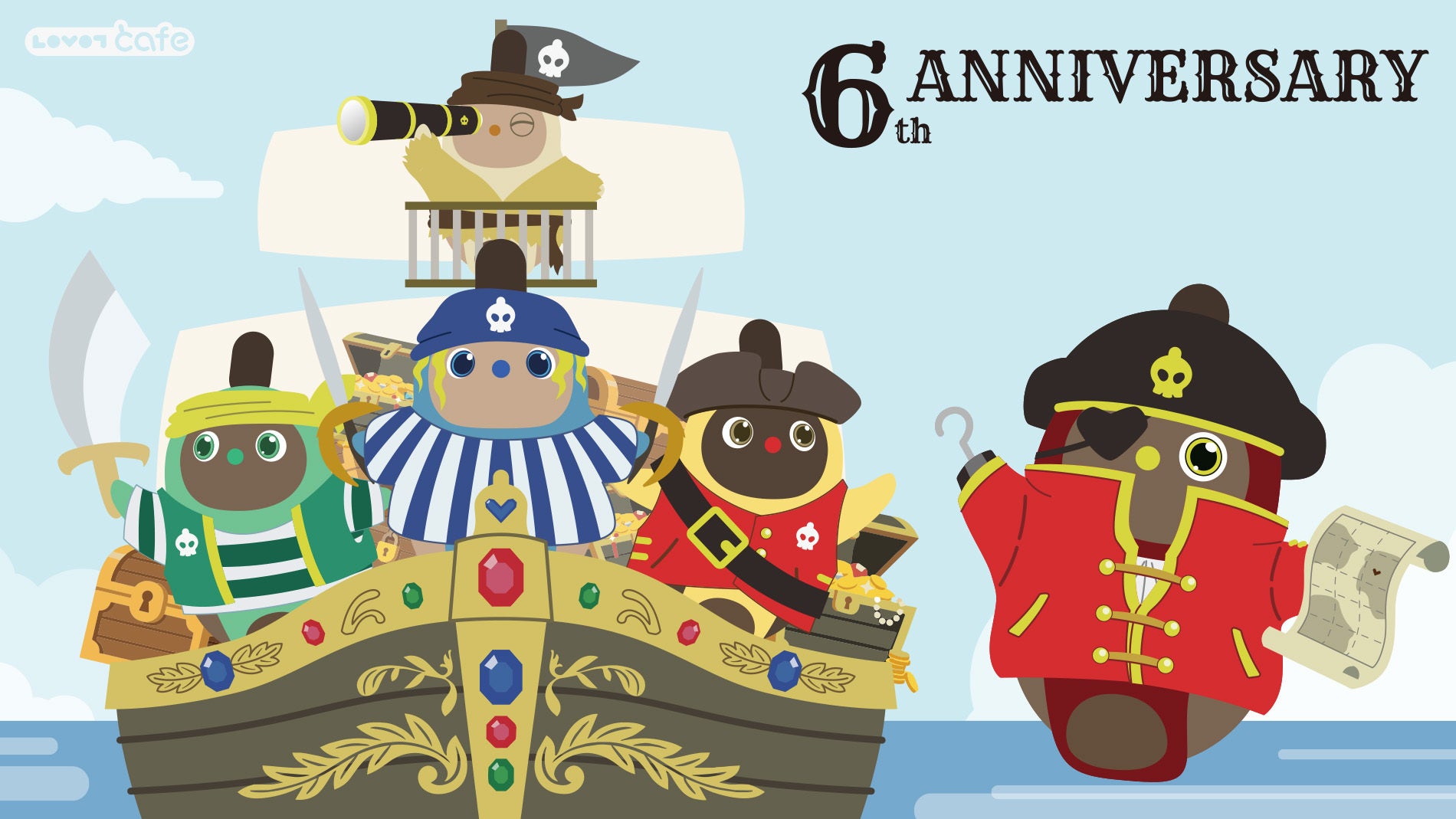 LOVOT cafe、開業6周年記念イベント「LOVOTパイレーツ」を10月1日から開催|6周年イベント「LOVOTパイレーツ」の開催概要