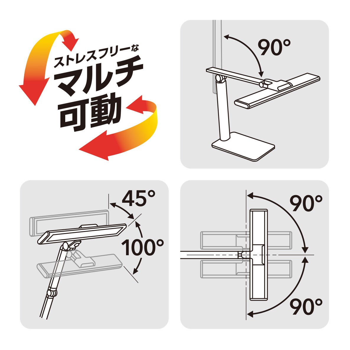 ヤザワコーポレーション、2WAY仕様の「多機能LEDクランプデスクスタンド」を発売｜多機能LEDクランプデスクスタンドの主な特徴（6枚目）
