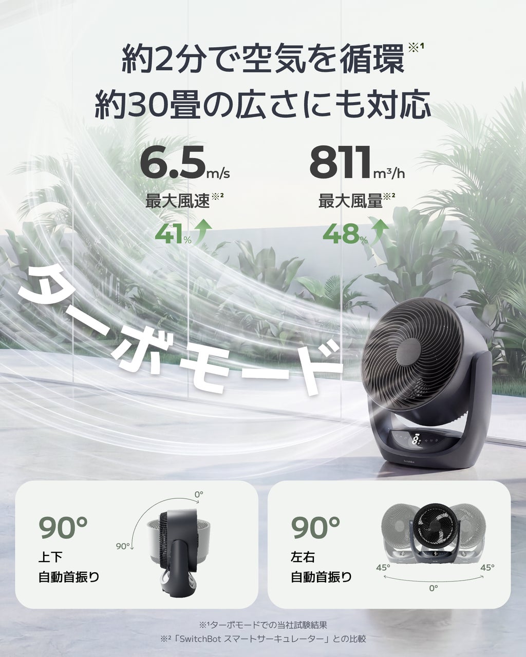 SwitchBot、コードレス対応「スマートサーキュレーター2 Pro」に新色マットブラックを追加｜静音設計とスマートホーム連携（2枚目）