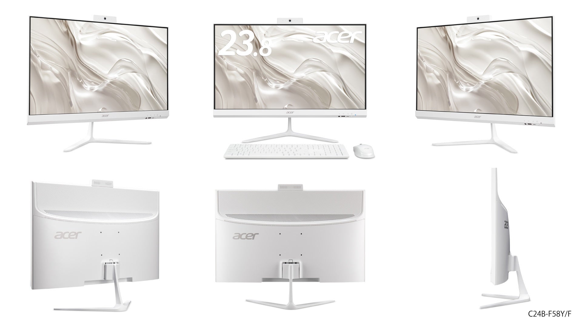 日本エイサー、23.8型IPS液晶とPCを一体化したオールインワンデスクトップPC「Aspire C 24」4機種を発売｜Microsoft 365 Personalと周辺機器の付属