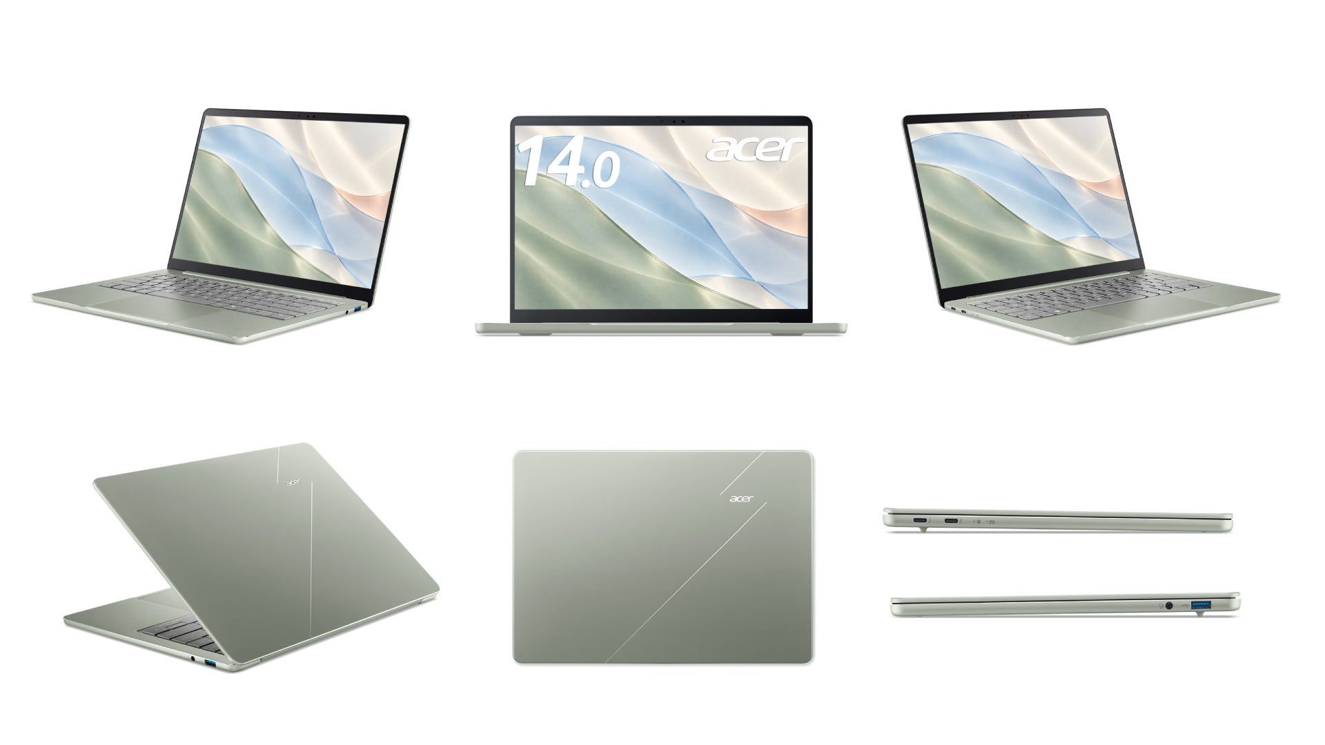 日本エイサー、厚さ約12.99mm・重さ約1.18kgの薄型軽量ノートPC「Swift Air 14」4機種を発売|薄型軽量オールアルミボディとデザインの特徴