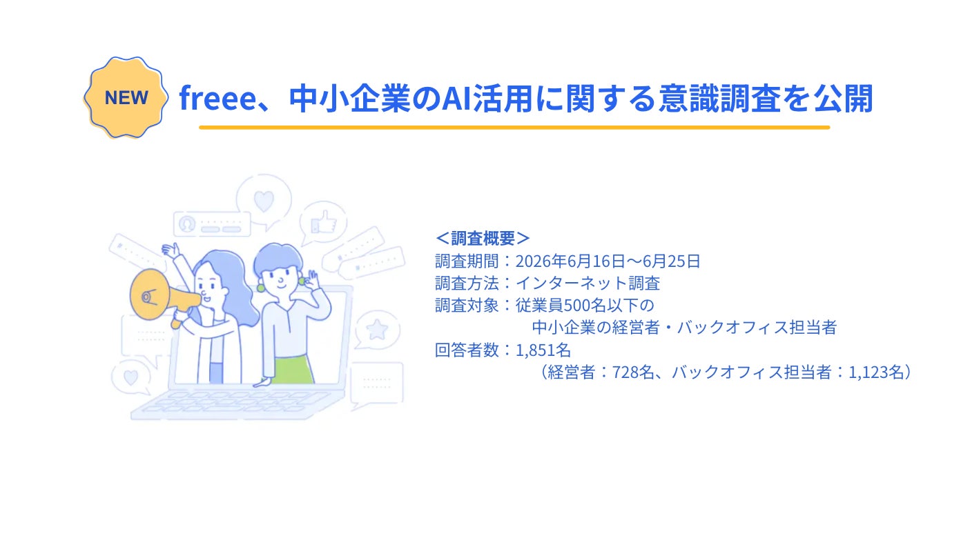 freee、中小企業のAI活用に関する意識調査を公開 – 不安を抱えつつも広がる活用意欲と「検証労働」の実態
