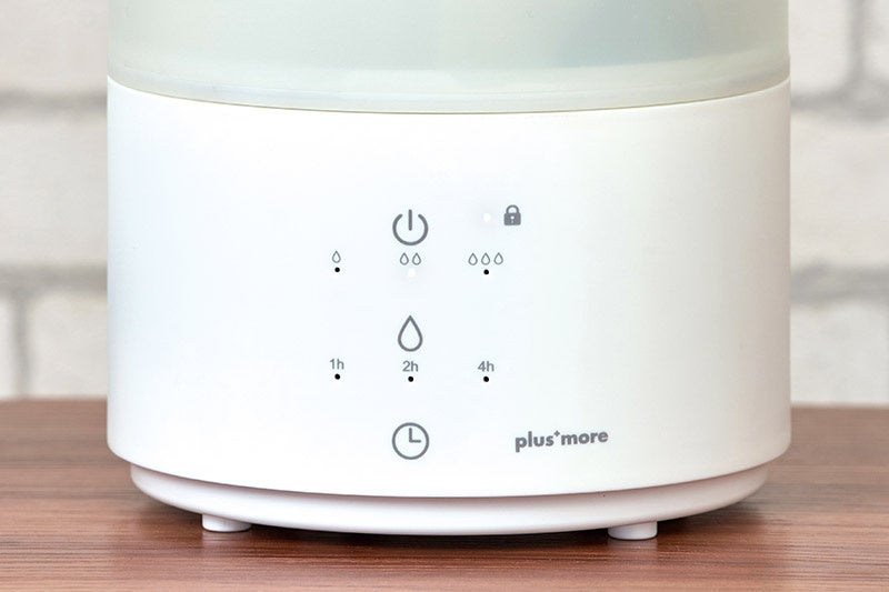 電源やミスト調節、タイマーなどのアイコンが並ぶ本体下部の操作パネル