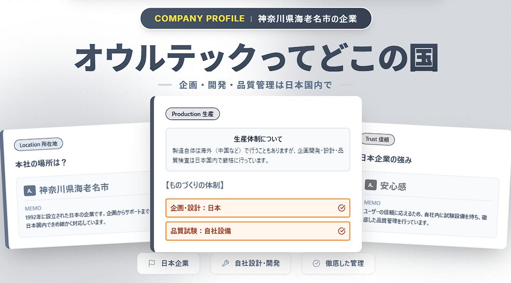 オウルテックの企業情報 日本に本社を置き企画から品質管理まで日本国内で行う