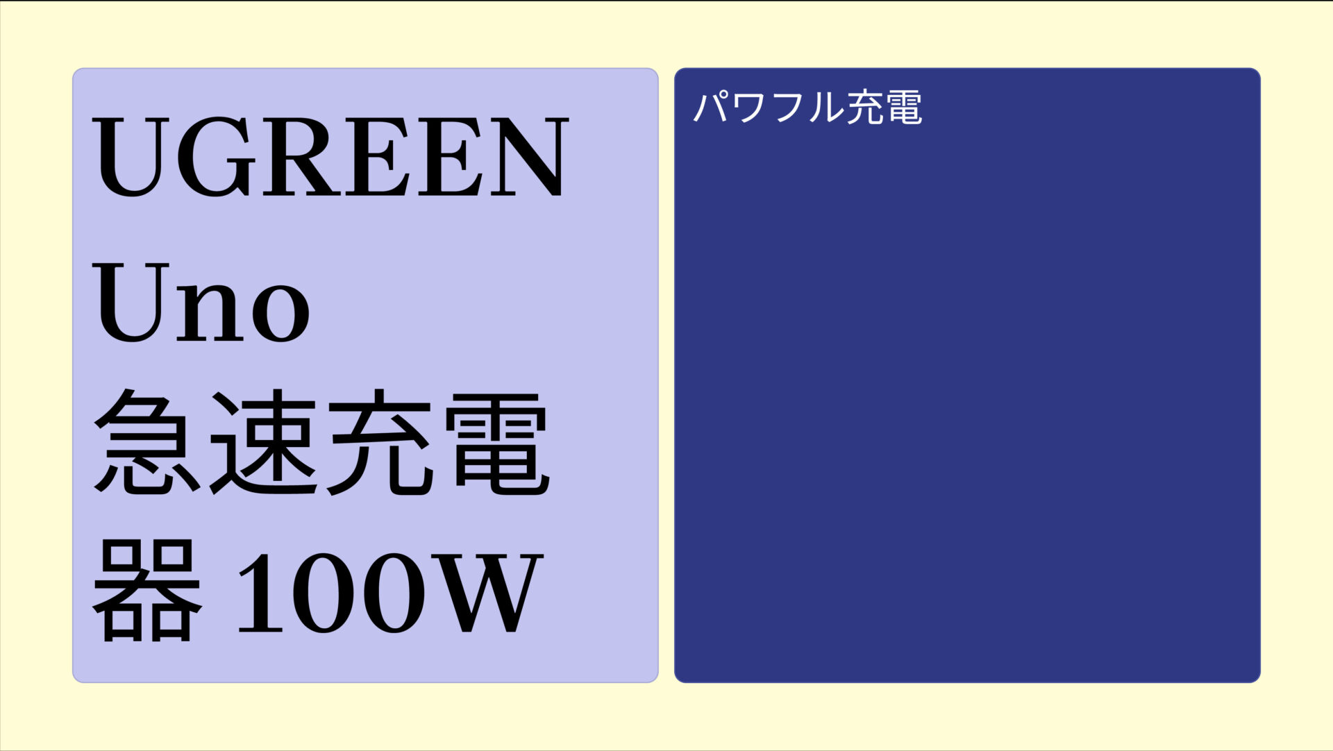 UGREEN Uno 急速充電器 100W のアイキャッチ画像