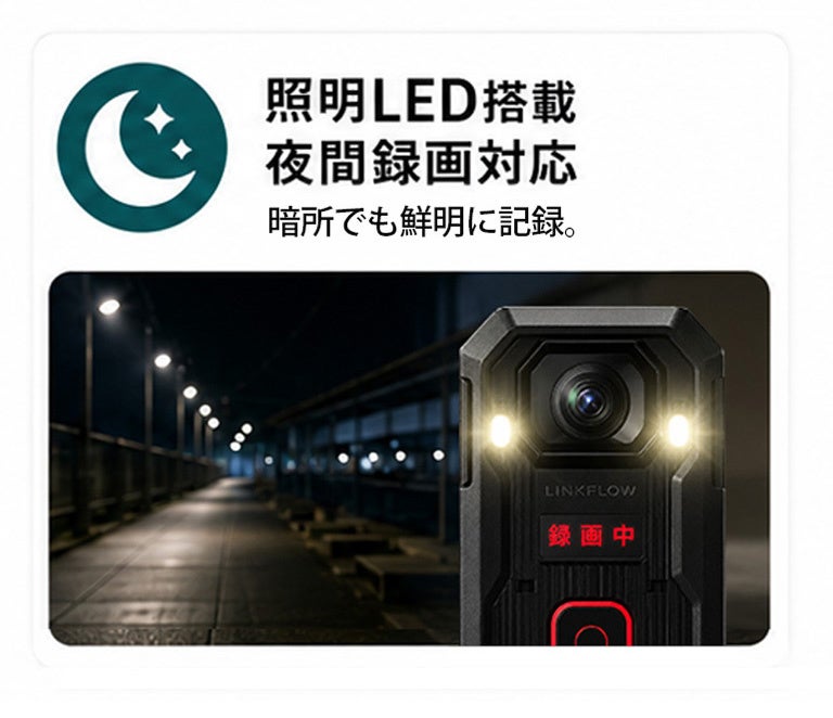 INBYTE、3K高画質・210度超広角撮影に対応した業務用ボディカメラ「LINKFLOW P3000A」を発売｜LINKFLOW P3000Aの主要スペック