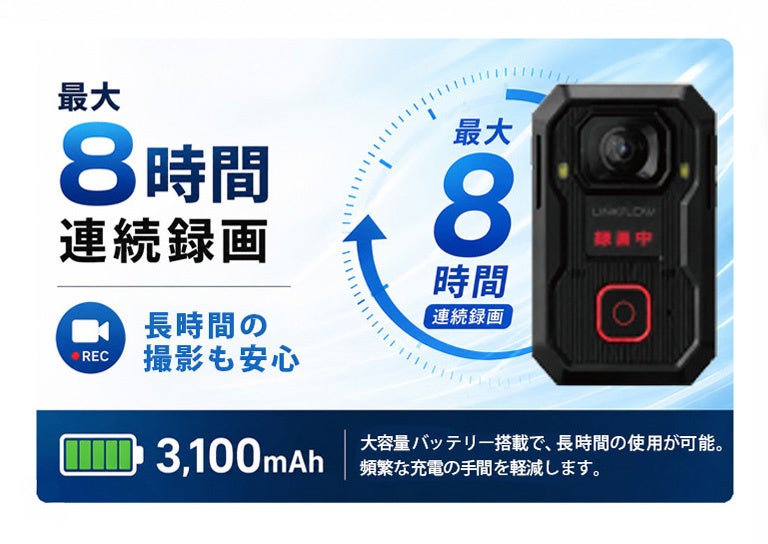 INBYTE、3K高画質・210度超広角撮影に対応した業務用ボディカメラ「LINKFLOW P3000A」を発売｜次世代5G通信対応モデルの予告とアップグレードプログラム（4枚目）