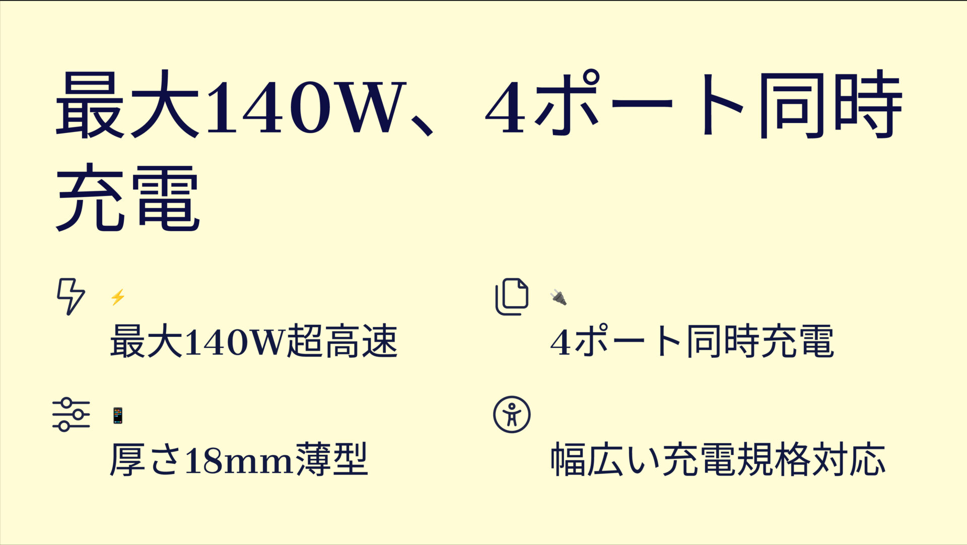 Anker Prime Charging Station (6-in-1, 140W)を評価!|ノートPCも爆速充電!4台同時チャージできる薄型ステーション。 のまとめスライド