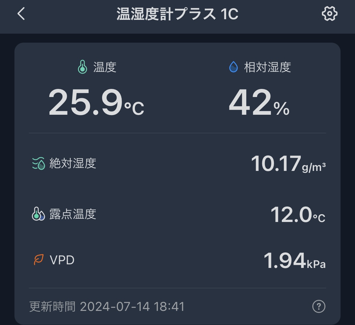 0分時点での内部温度