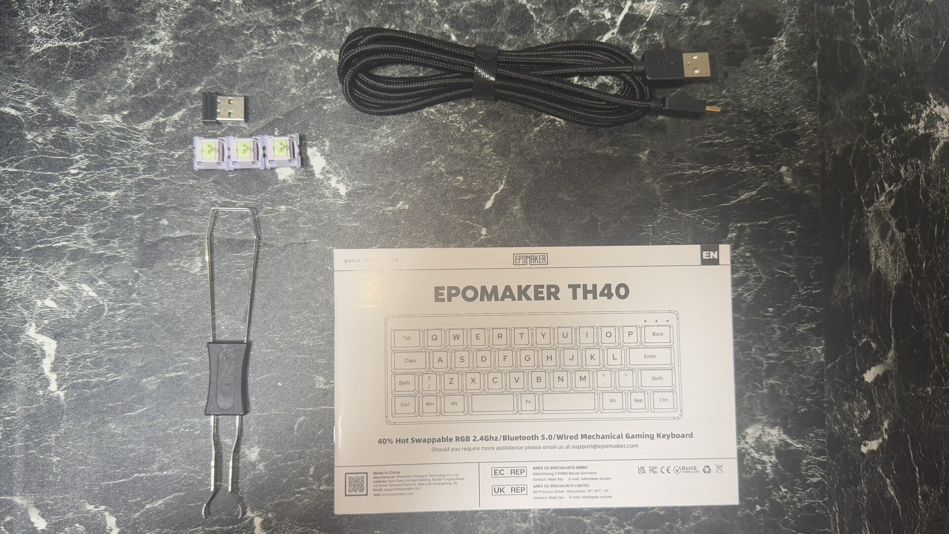 『Epomaker TH40』の付属品