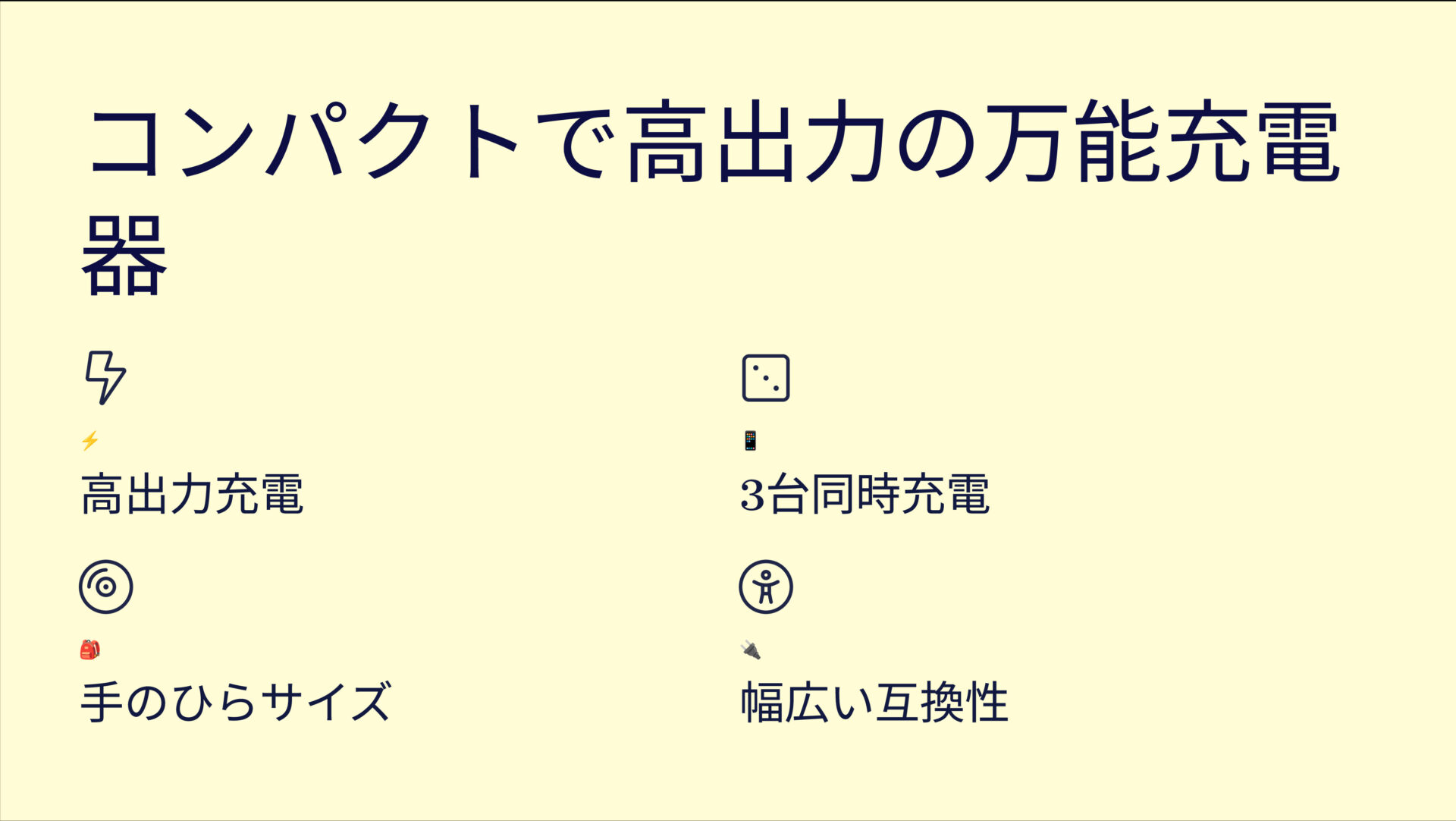 Polaris CUBE Built in CABLEを評価!|手のひらサイズのパワフル充電器で、スマートな毎日を。 のまとめスライド