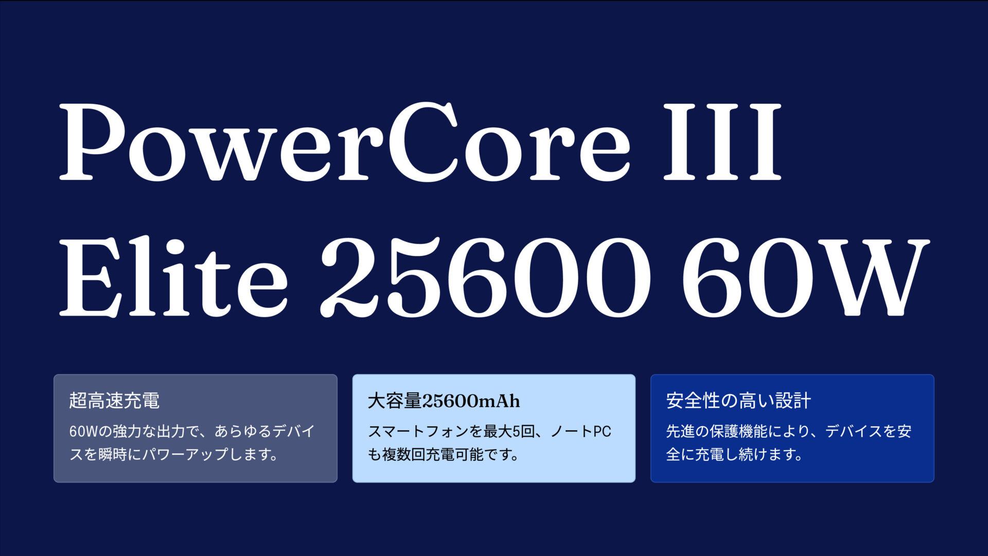 PowerCore III Elite 25600 60W のアイキャッチ画像