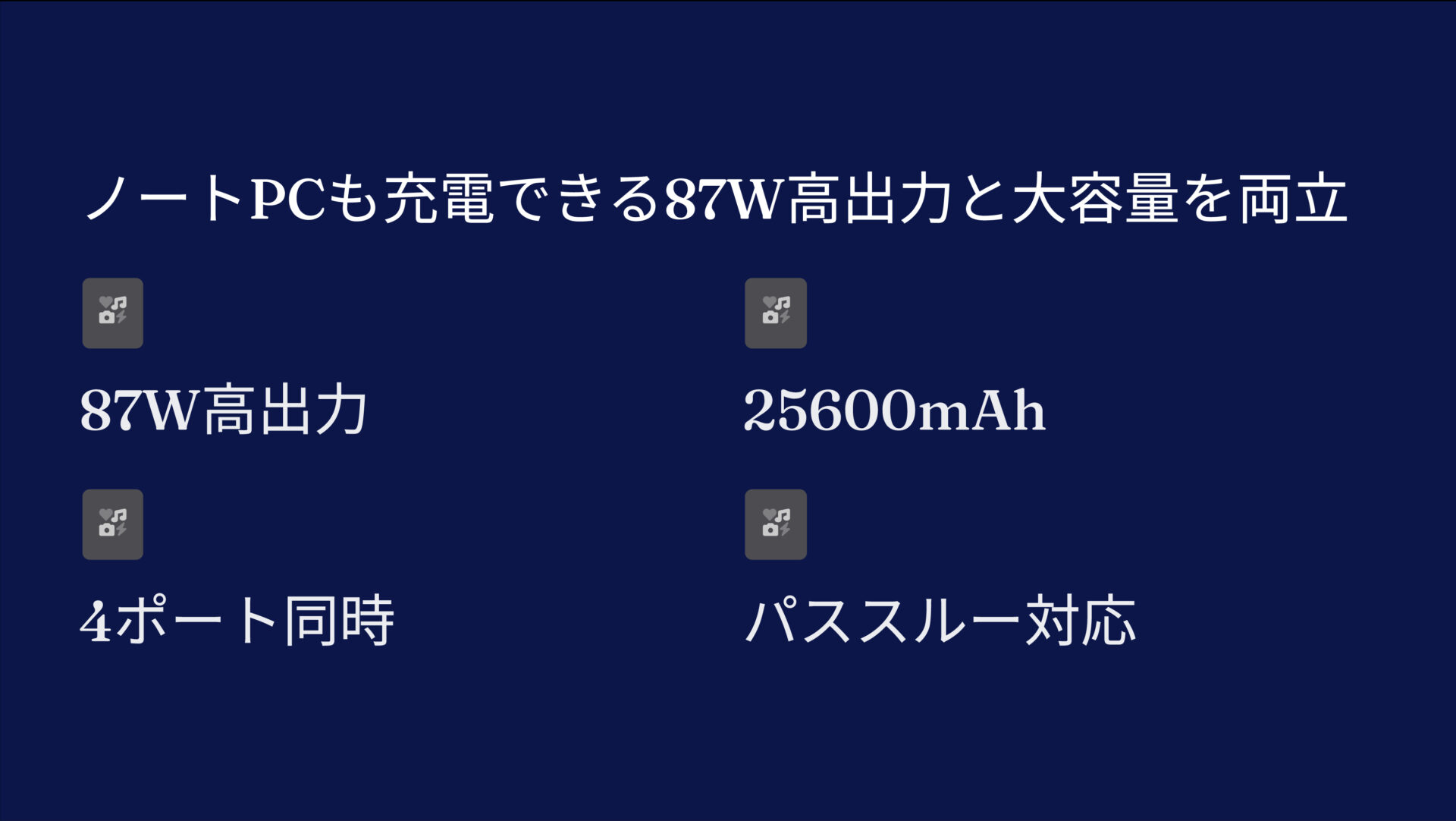 PowerCore III Elite 25600 87Wを評価!|ノートPCもスマホも、一台でまるっと急速充電! のまとめスライド