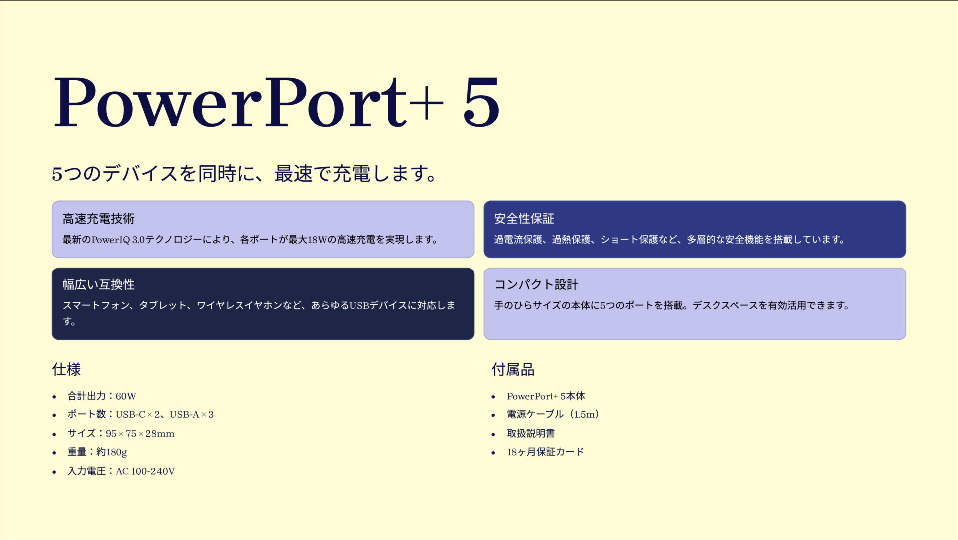 PowerPort+ 5 のアイキャッチ画像