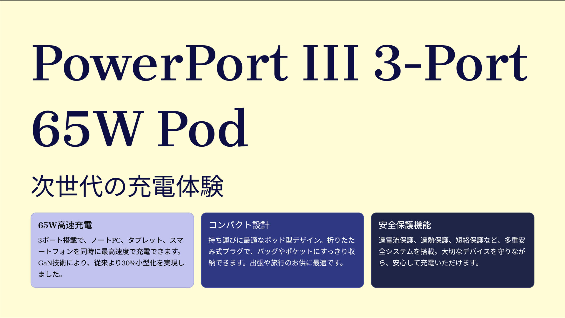 PowerPort III 3-Port 65W Pod のアイキャッチ画像