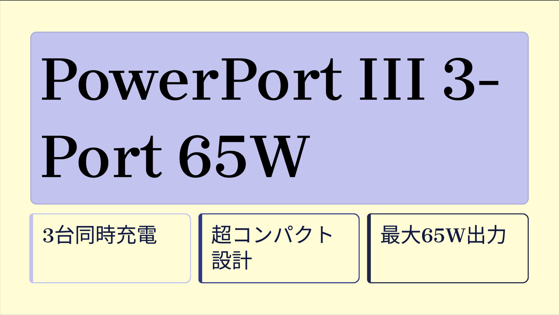 PowerPort III 3-Port 65W のアイキャッチ画像