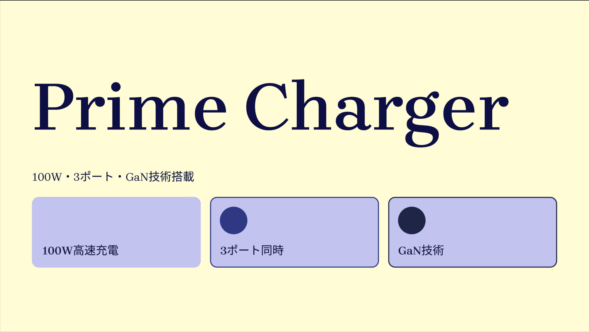Prime Charger (100W, 3 Ports, GaN) のアイキャッチ画像