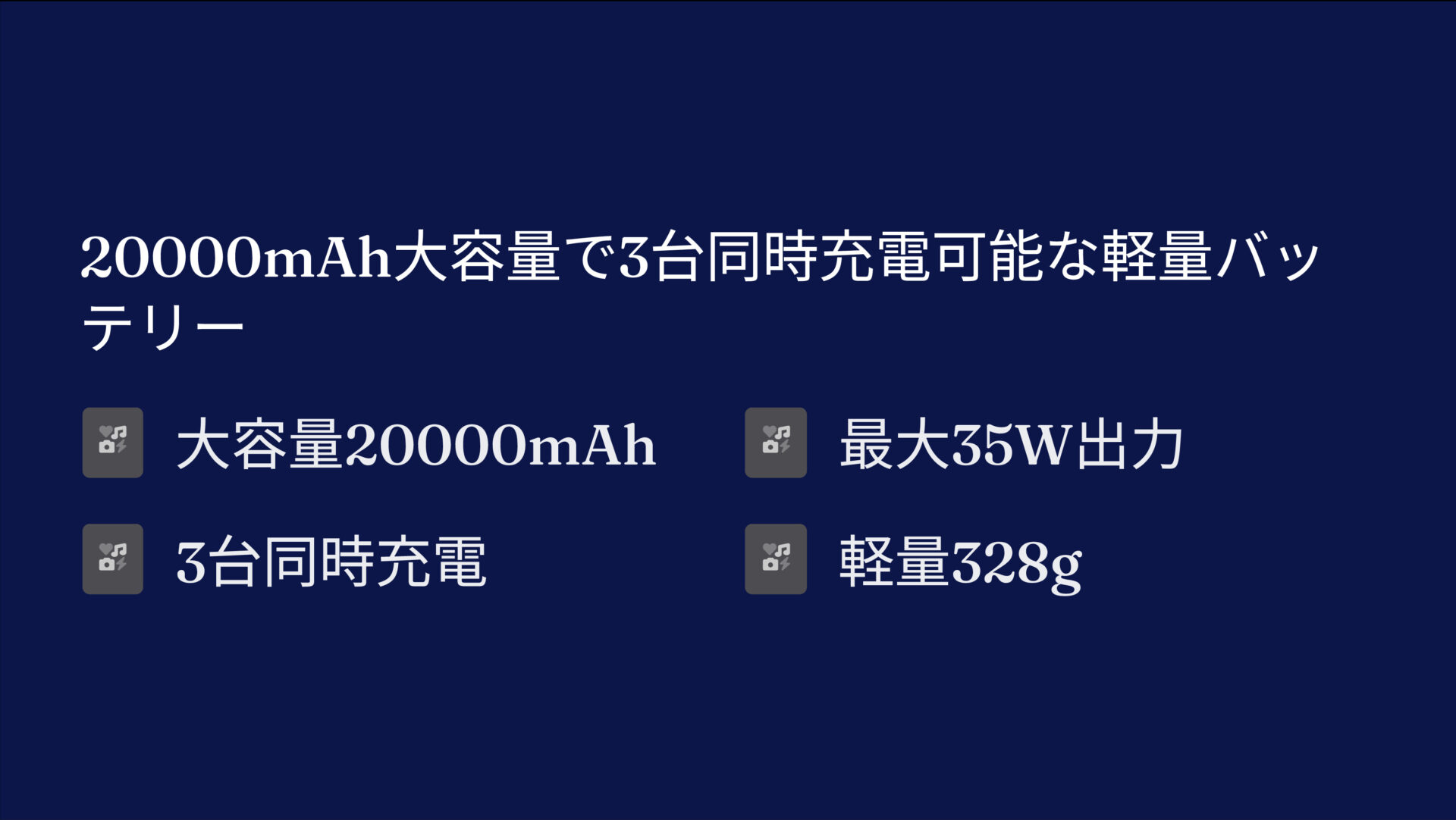 SMARTCOBY TRIO 35W 20000mAhを評価!|大容量と高出力を兼ね備えた、あなたの頼れる3ポート充電器。 のまとめスライド