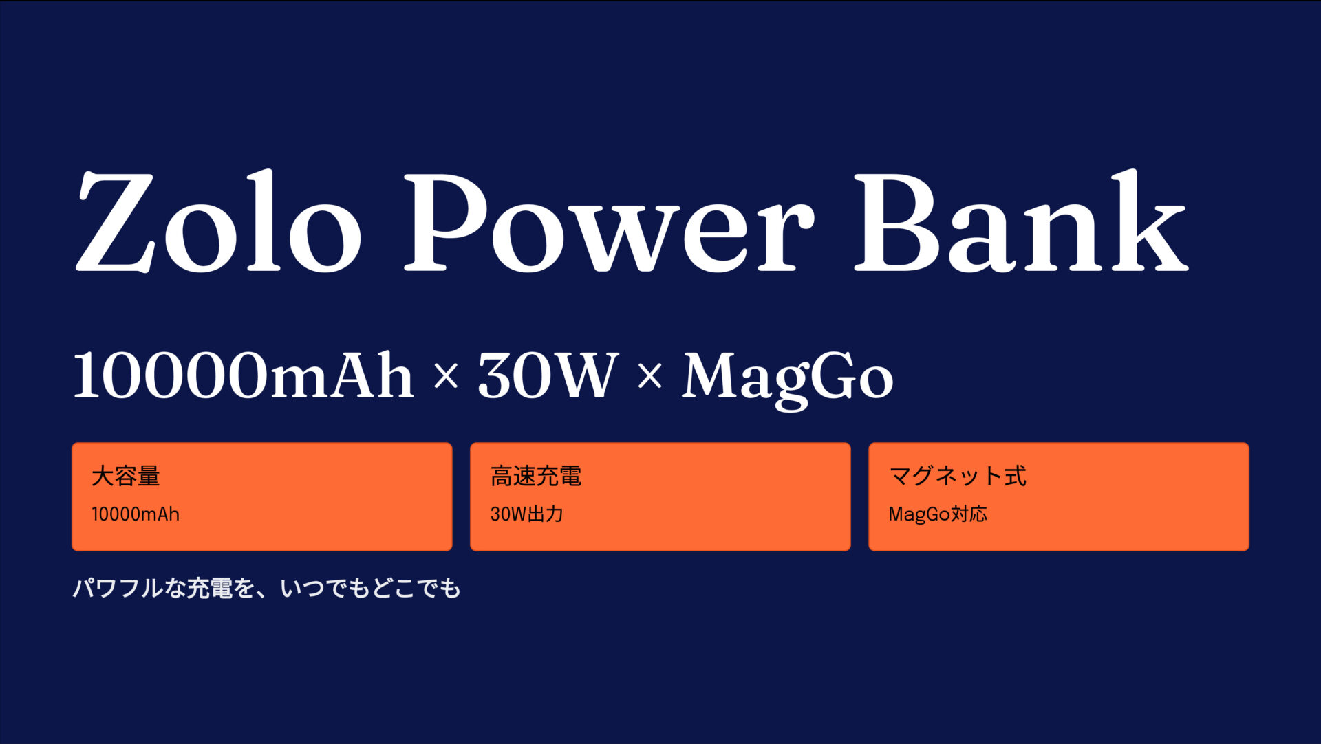 Zolo Power Bank (10000mAh, 30W, MagGo) のアイキャッチ画像