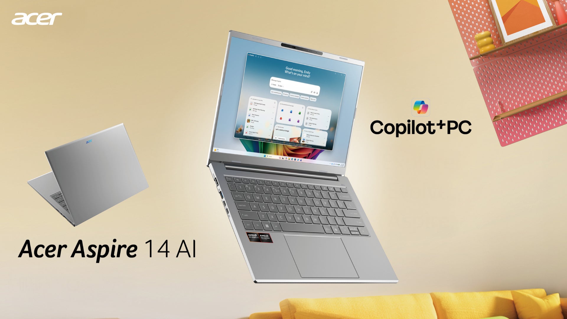 日本エイサー、AMD Ryzen AI 400搭載の「Aspire 14 AI」2モデルを発売 - 画像1