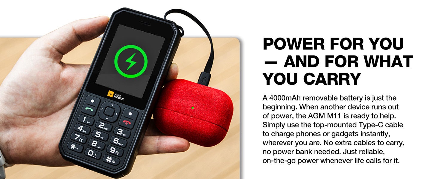 通話も充電も!多機能フィーチャーフォン「AGM M11」新発売 - 画像4