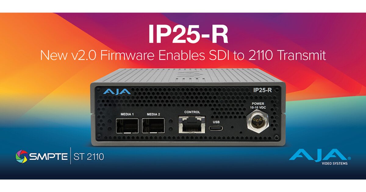 AJA、SMPTE ST 2110対応の制作向け新製品とアップデートを発表 - 画像3
