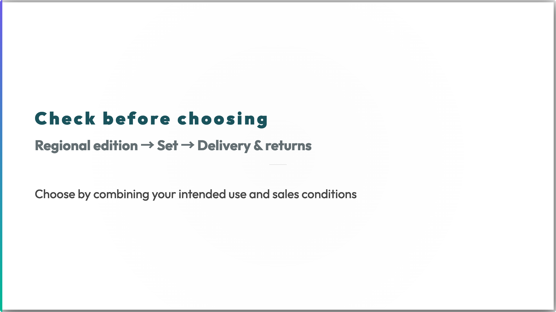 Check before choosing