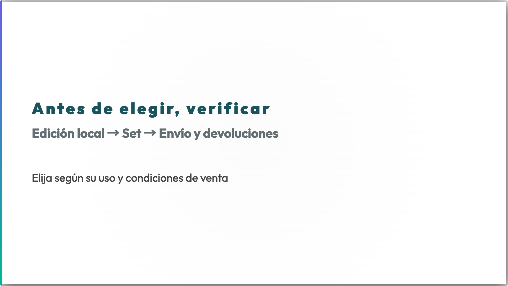 Antes de elegir, verificar