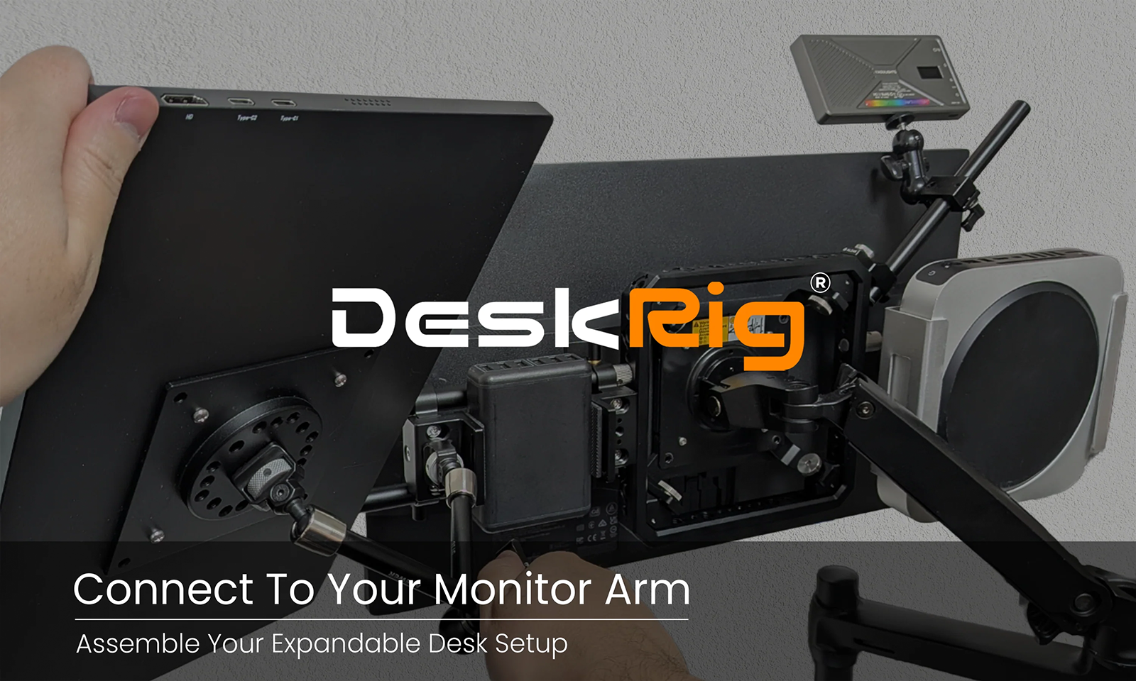 ALZAR、モニターアームで機材を配置できる拡張型フレーム「DeskRig」を発売 - 画像1