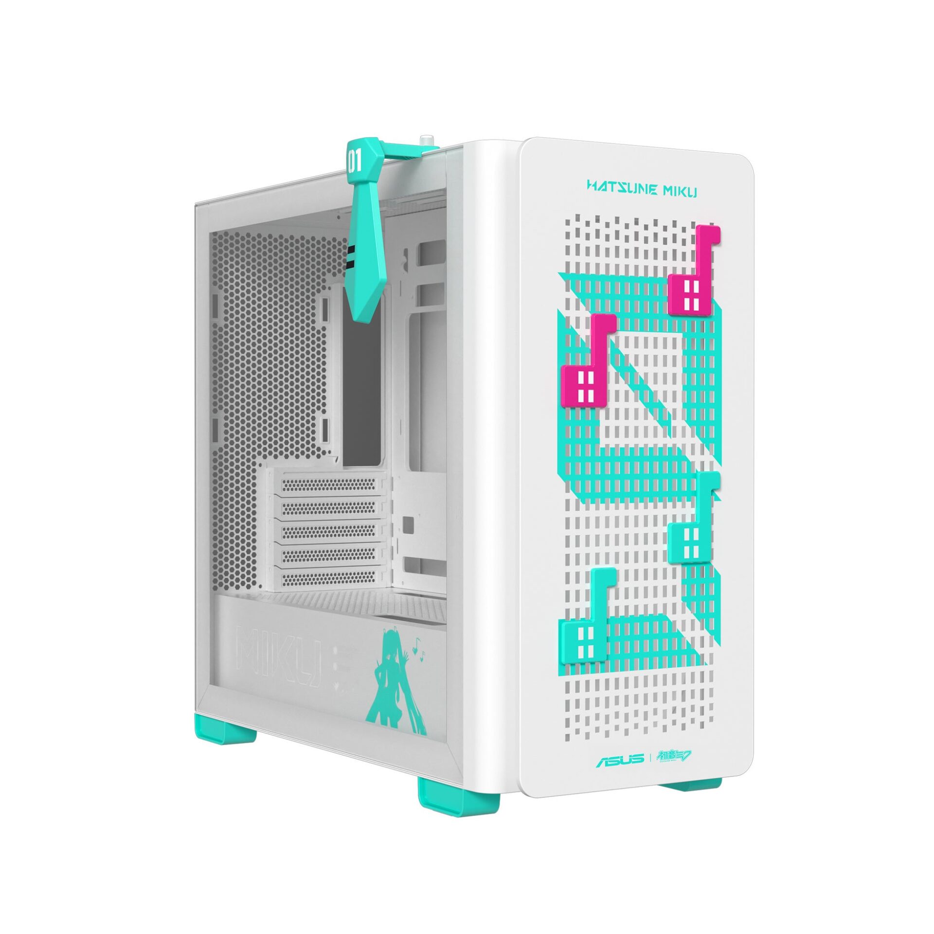 ASUS、初音ミクとコラボしたMicroATXケースを発表 - 画像1