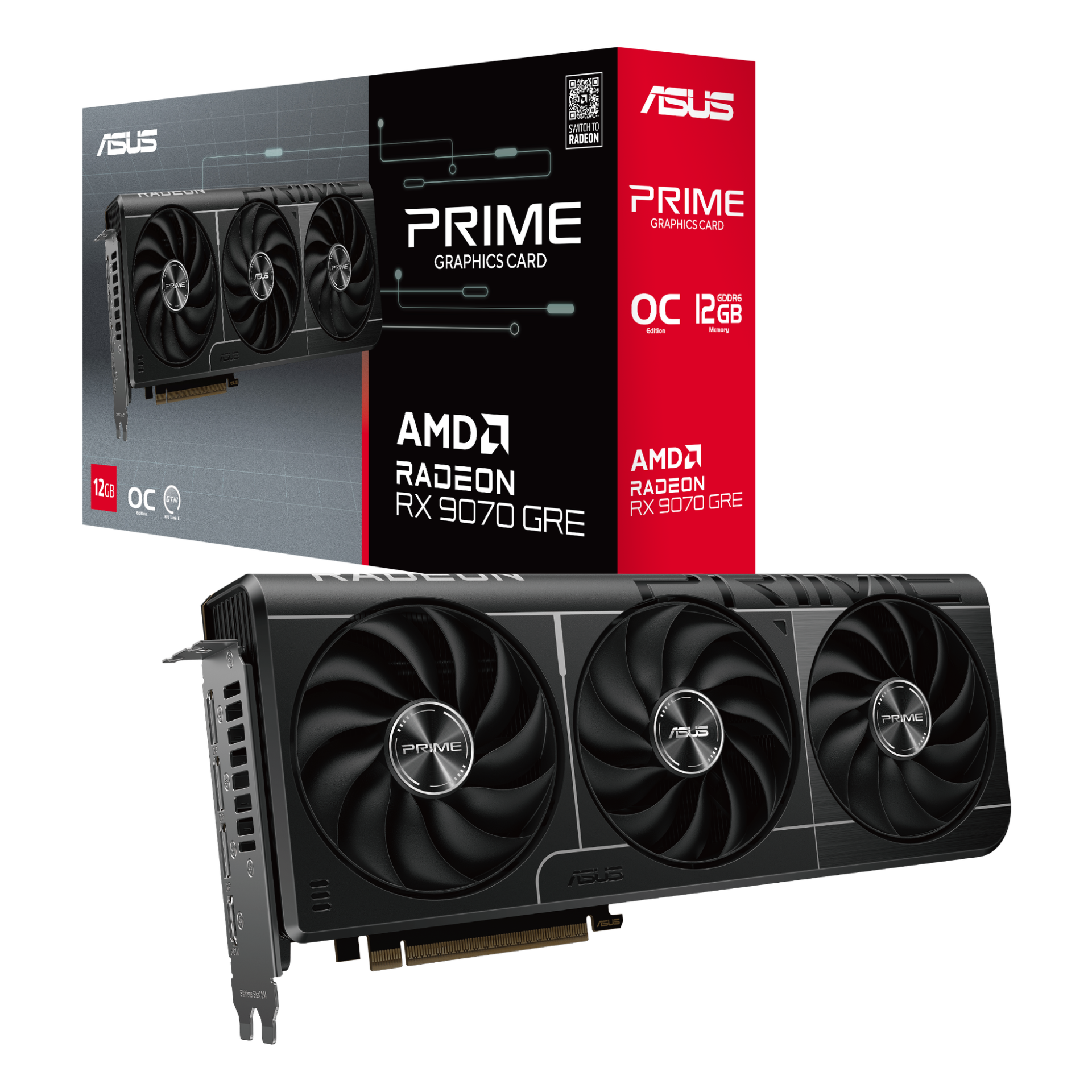 ASUS、AMD Radeon RX 9070 GRE搭載のビデオカード