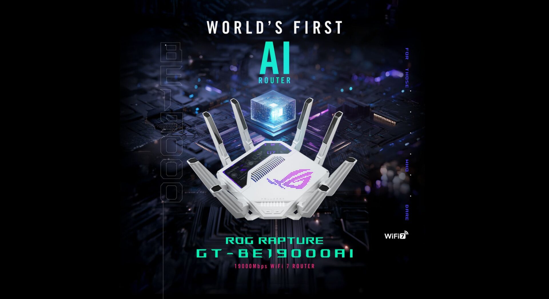ASUS、AIコア内蔵のゲーミングルーター「ROG Rapture GT-BE19000AI」を発売 - 画像1