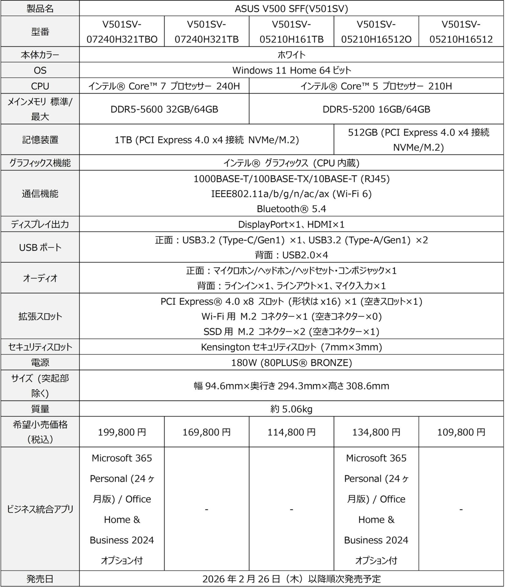 ASUS、インテリアに調和するデザインのデスクトップPC「V500 Mini Tower」および「V500 SFF」を発表 - 画像7