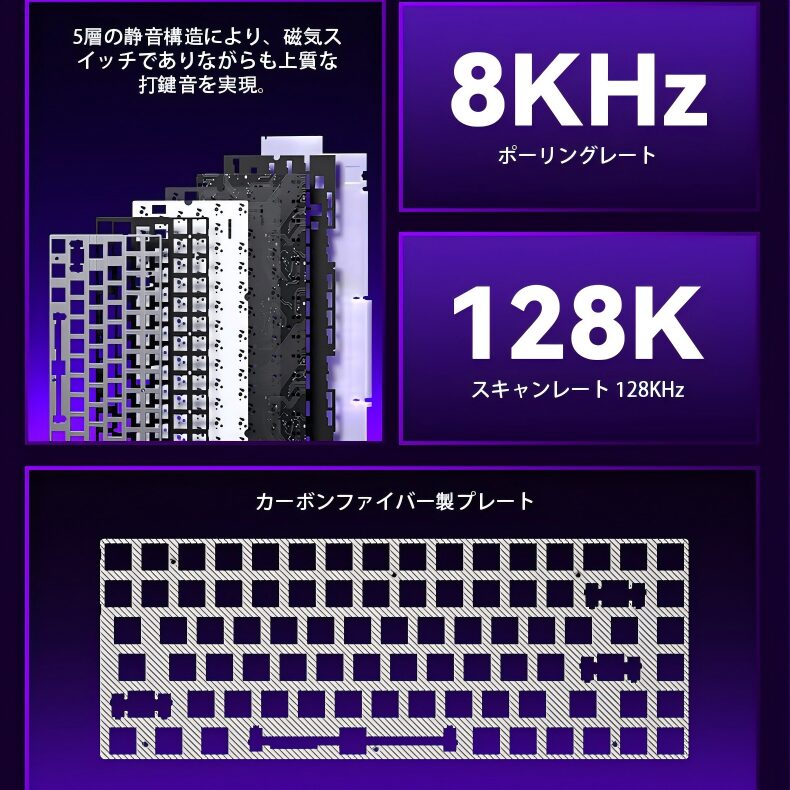 AULA、磁気スイッチ搭載のJIS配列キーボード「HERO84」を発売 - 画像6